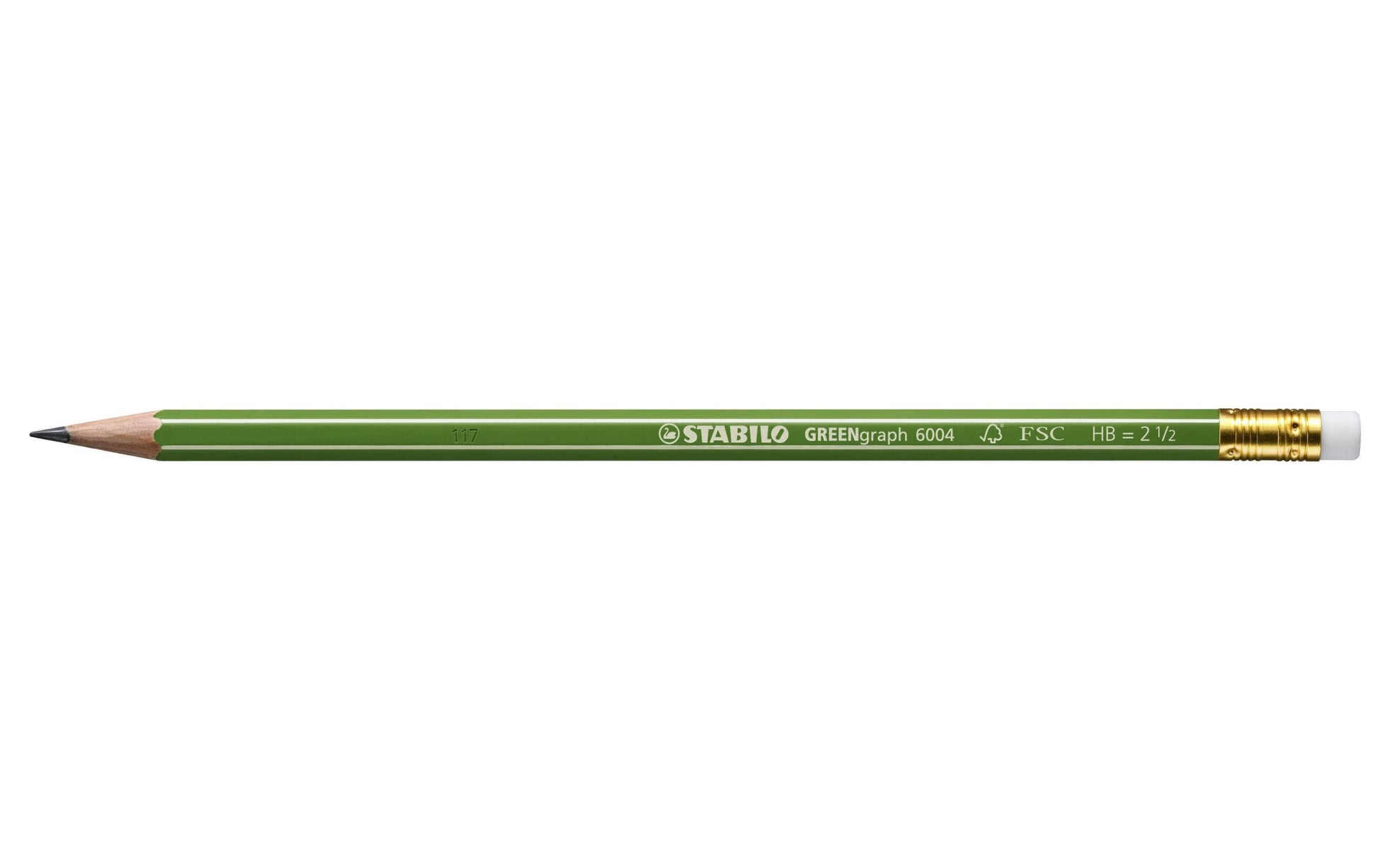 STABILO GREENgraph Bleistift, mit Radierer, HB, Mine Ø 2,2 mm, Grün