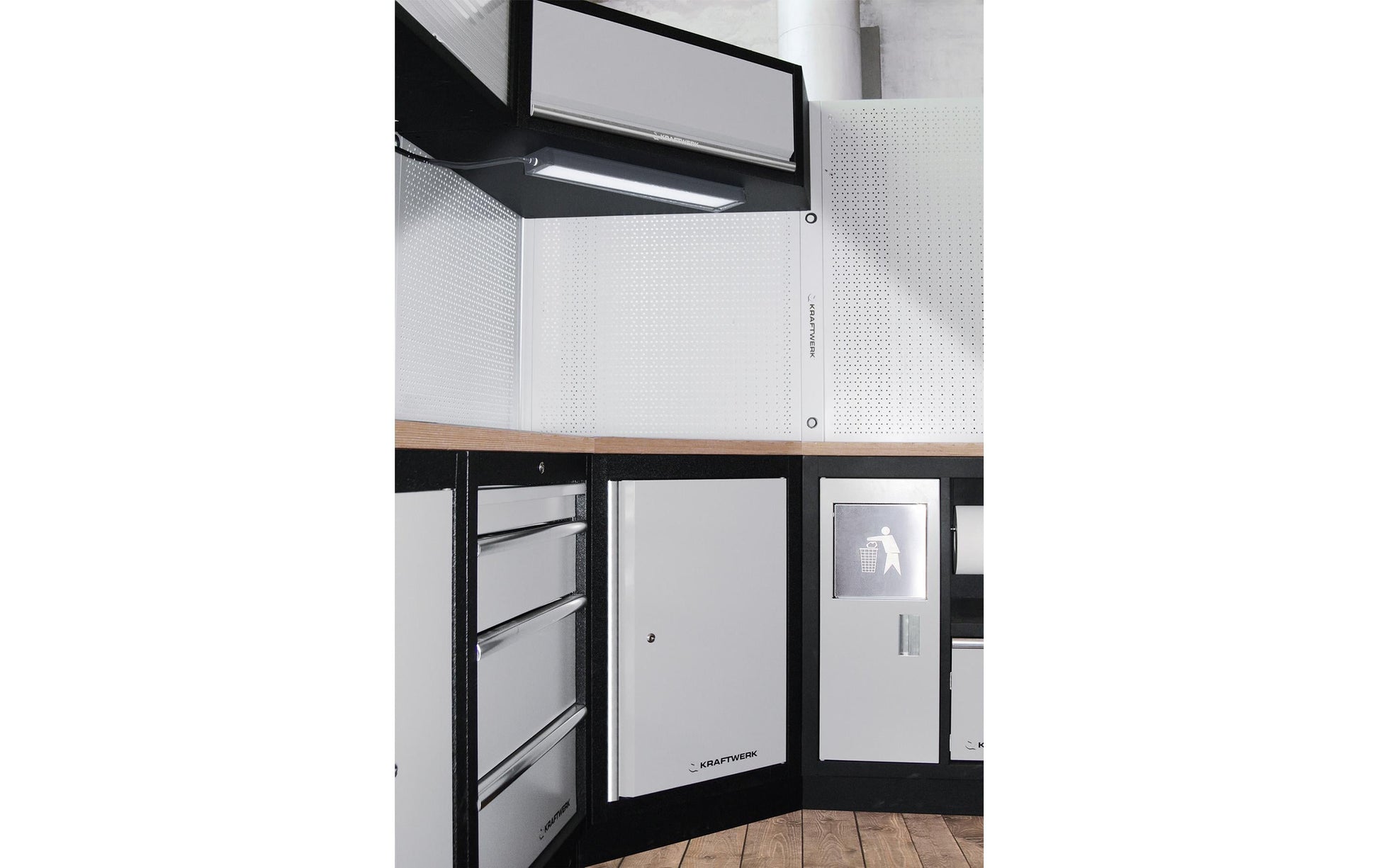 KRAFTWERK LED-Unterbauleuchte – Magnet – 5000 K – 3'600 lm 40 W – IP65 – Schwarz – 120 × 12,4 × 4,3 cm