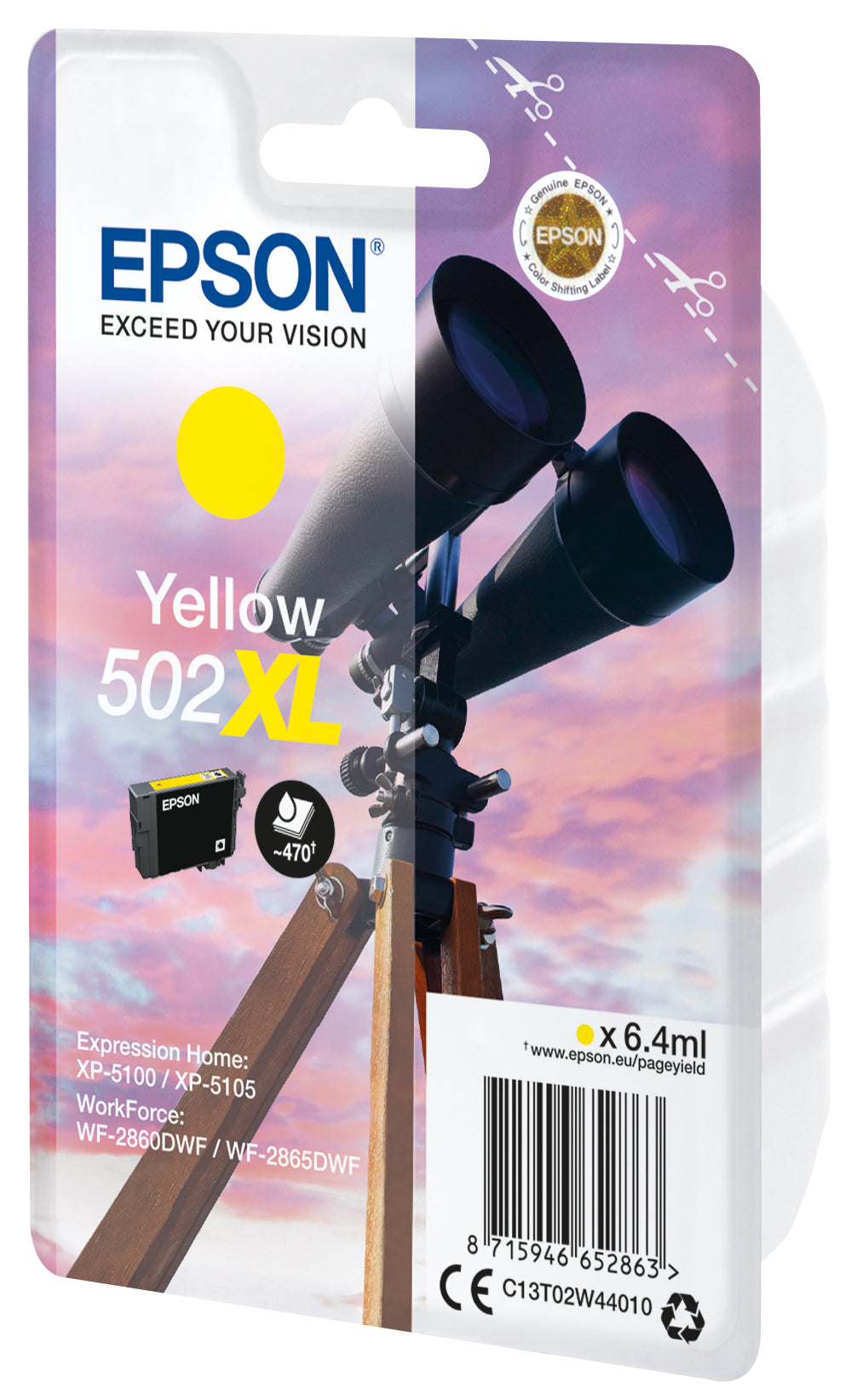 Epson Tintenpatrone 502XL, Gelb, 6,4 ml
