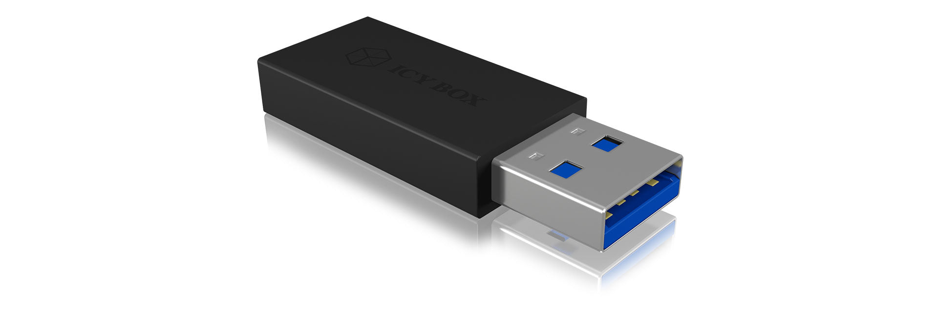 ICY BOX IB-CB015 Adapter USB-A zu USB-C – USB 3.2 Gen 2 (10 Gbit/s), für Windows/macOS – Schwarz