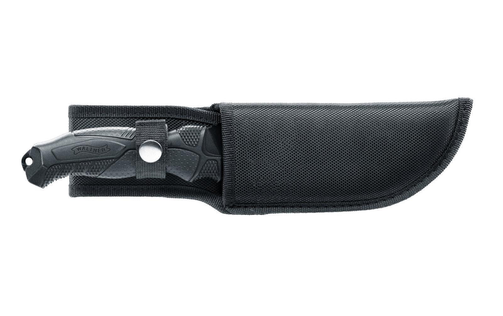 Walther OSK I – Outdoormesser 147 mm, beschichteter 440er Stahl, inkl. Scheide, schwarz