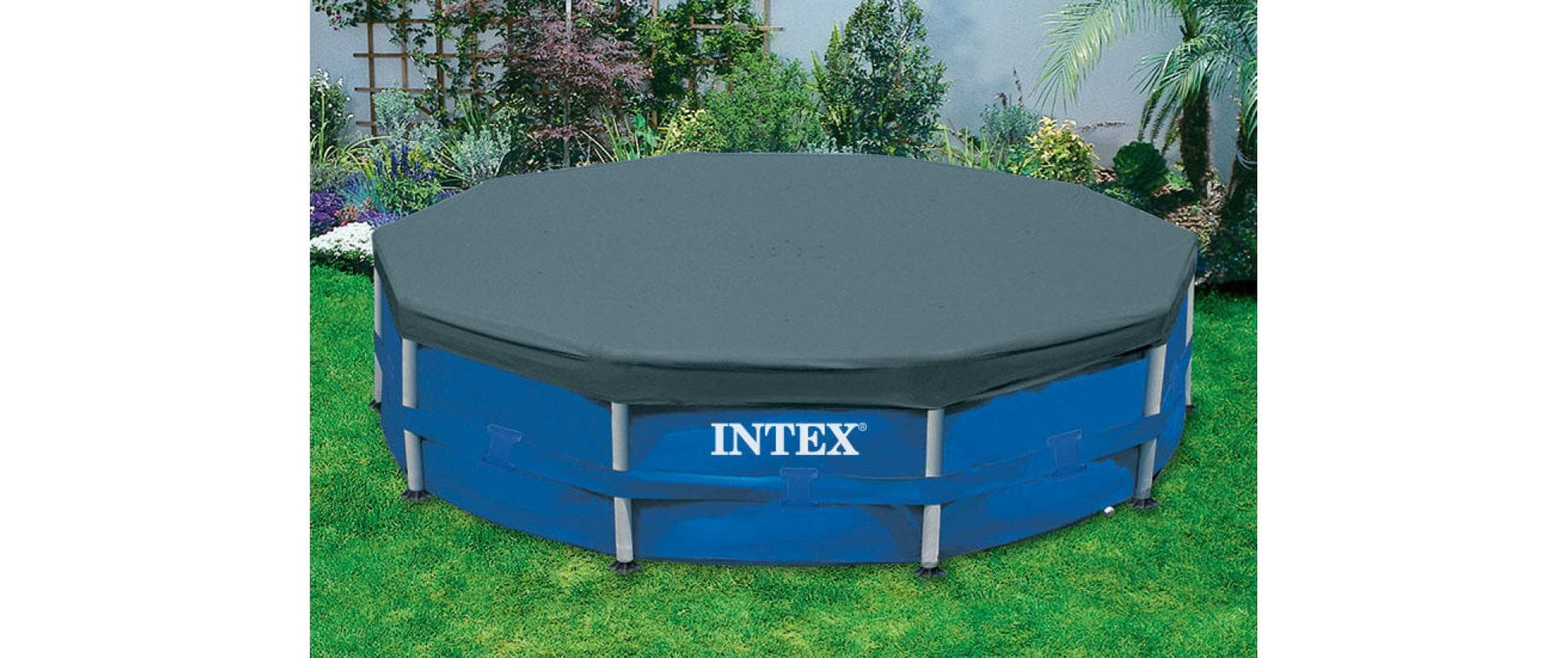 Intex Poolabdeckung Ø 4570 × H 250 mm – PVC/Polyethylen – Blau – für Prism Frame 457 × 84 cm