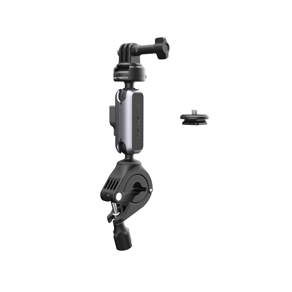 PGYTECH P-GM-222 Lenkerhalterung – 360° drehbar, 1/4" Anschluss, Aluminium – für Actioncams – Silber
