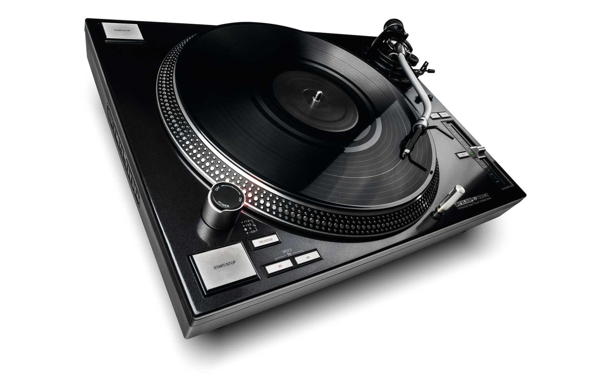 Reloop RP-7000 MKII – Plattenspieler (Direktantrieb, manuell), Phono-Vorverstärker, 33⅓/45/78 U/min – Schwarz