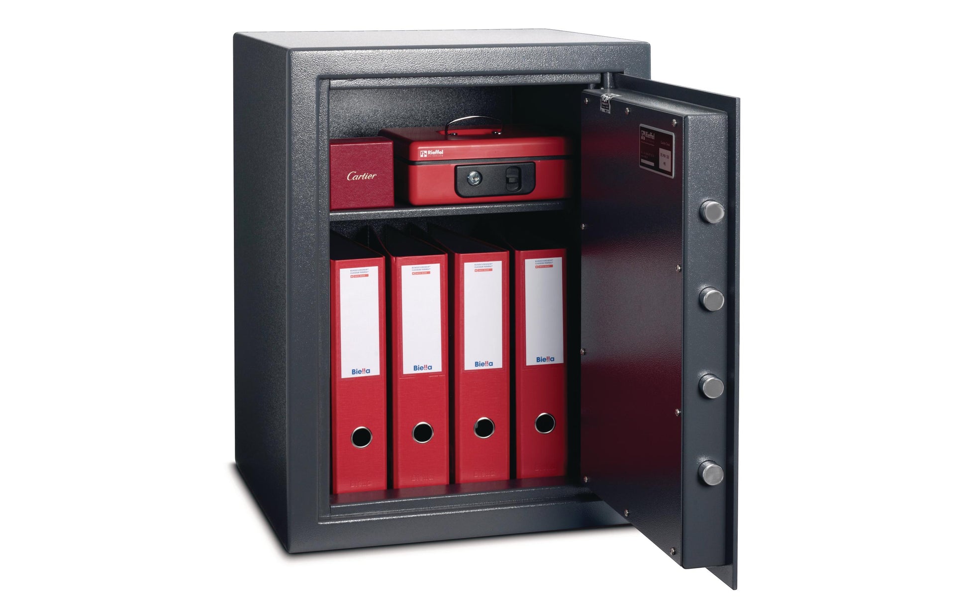 Rieffel Tresor – mit Zahlenschloss, Metall, schwarz, 480 × 410 × 650 mm