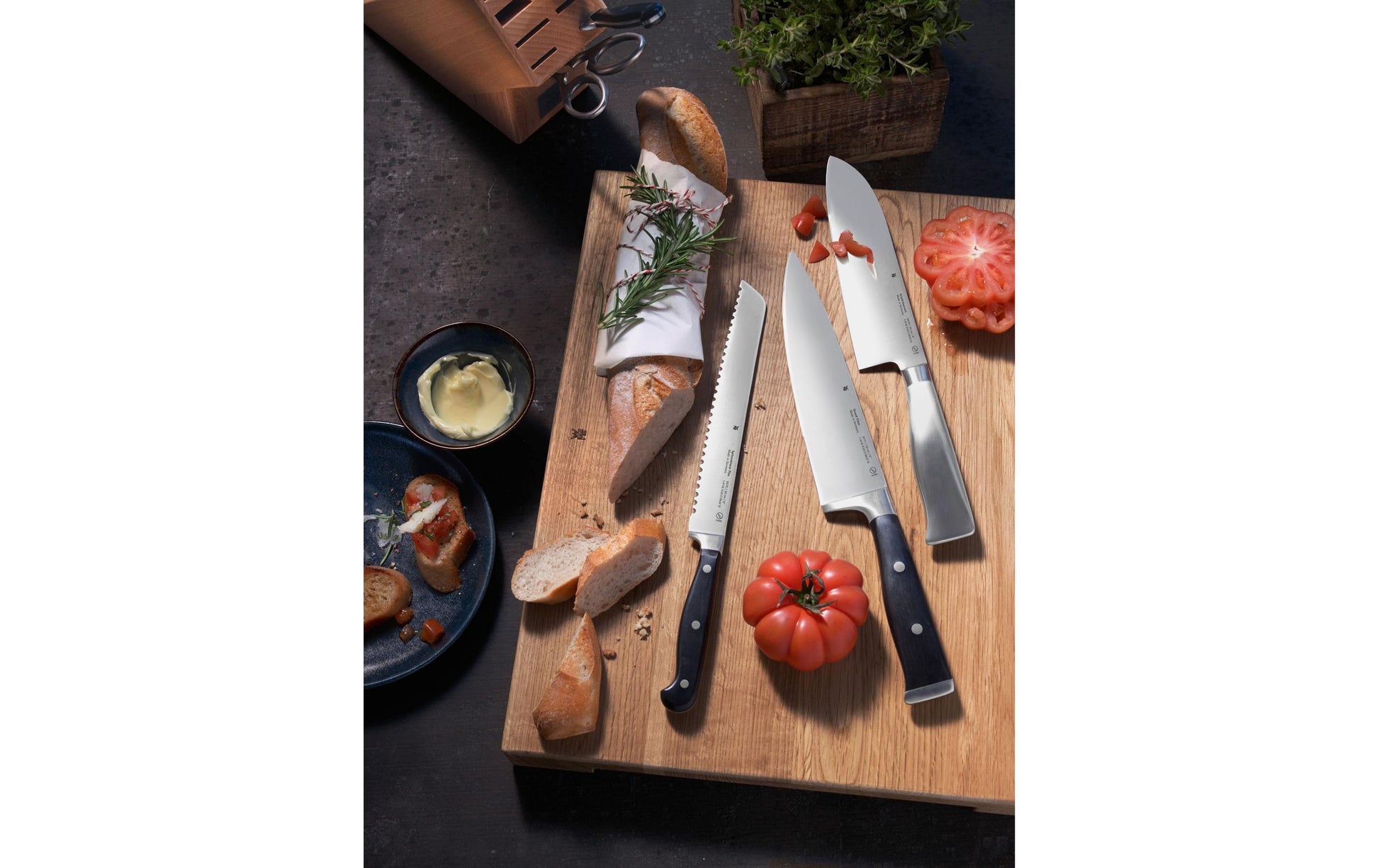 WMF Grand Class Kochmesser – Cromargan, glatt, 20 cm, schwarz