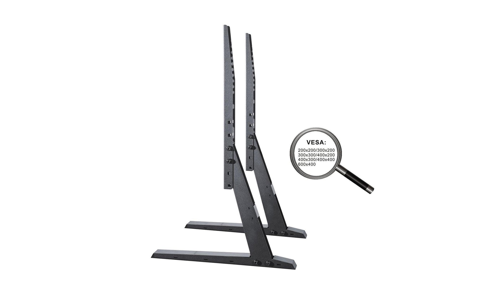 PureMounts Tischständer – 32–65" – VESA 200×200–600×400 – bis 35 kg, Höhenverstellbar – PM-TVS-02, Schwarz