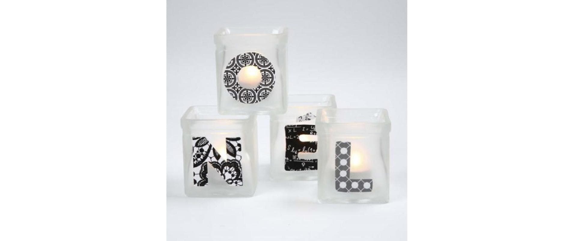 Creativ Company Kerzenständer – Glas, Transparent – 7,5 × 7,5 × 8 cm – 12-teilig