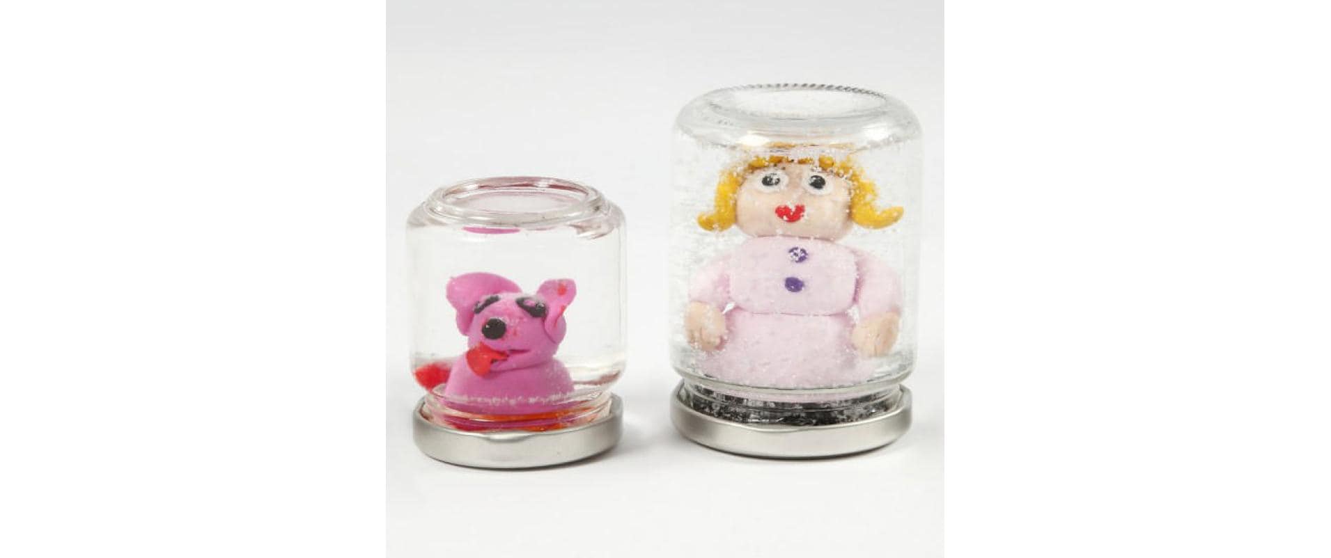 Creativ Company Glasbehälter – 6er Set, 370 ml, Ø 7,5 cm, Glas, Transparent, mit Edelstahl-Deckel