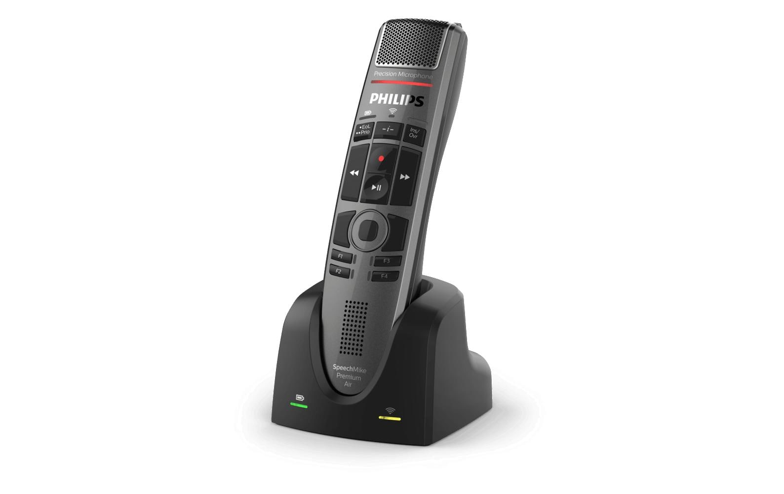 Philips SpeechMike Premium Air SMP4000 – Diktiergerät, USB, für ACC4000 Dockingstation, schwarz