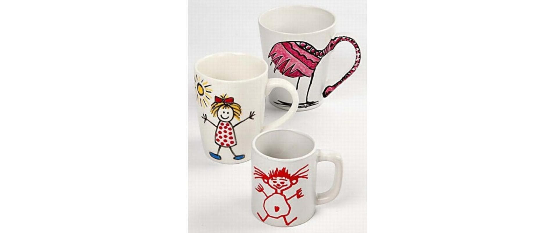 Creativ Company Tasse – Ø 8,0 cm, H 10,0 cm, Porzellan, Weiss, mit Henkel