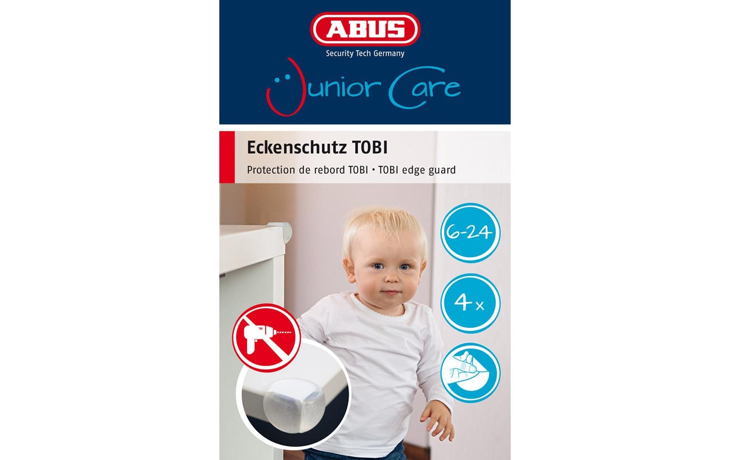 ABUS Kantenschutz, Kunststoff, transparent – 1 Pack (4 Stk.)