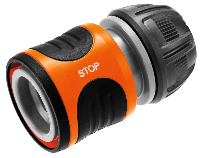 Gardena Garten-Wassersprühdüse – stufenlose Flusskontrolle, frostgeschützt, für 1/2", 5/8", 3/4", grau/orange