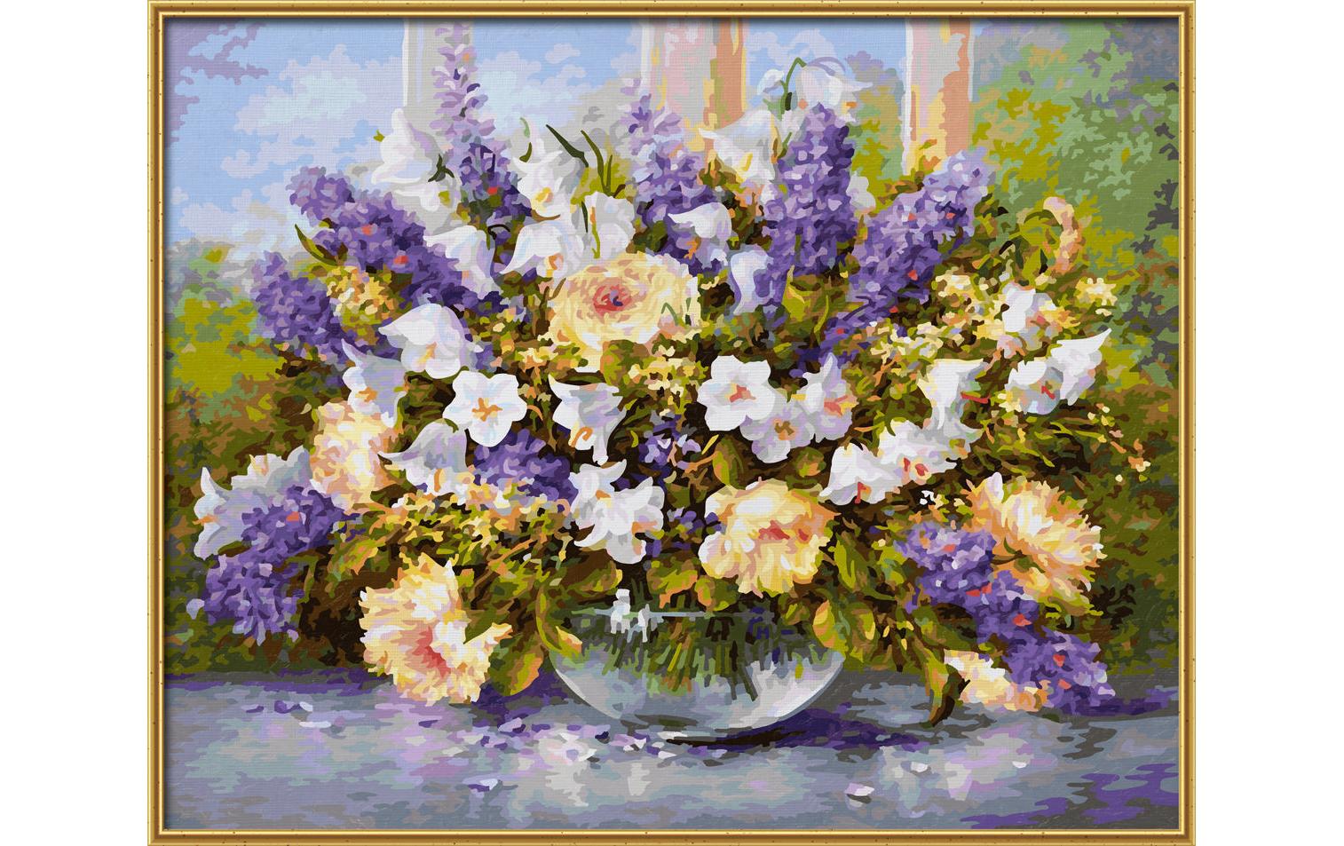 Schipper Malen-nach-Zahlen-Set – Sommerblumen – 40 × 50 cm – ab 8 Jahren