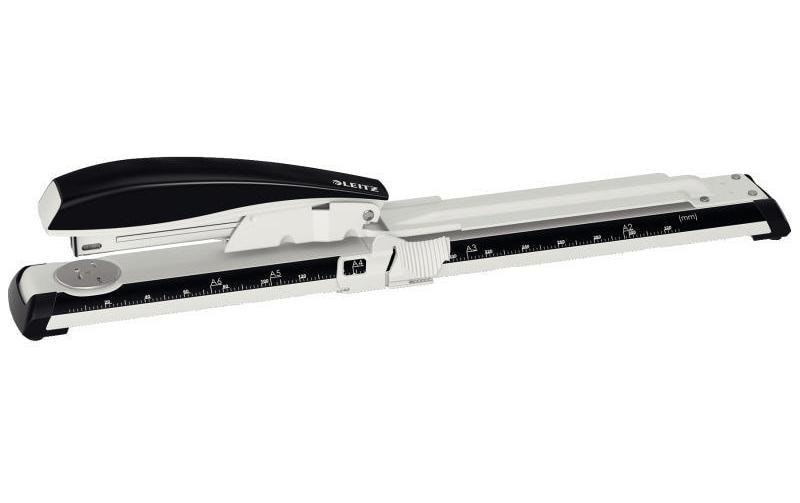 Leitz NeXXt 5560 – Langarmhefter, 40 Blatt, für 24/6, 26/6, 24/8, Einlegetiefe 300 mm, schwarz