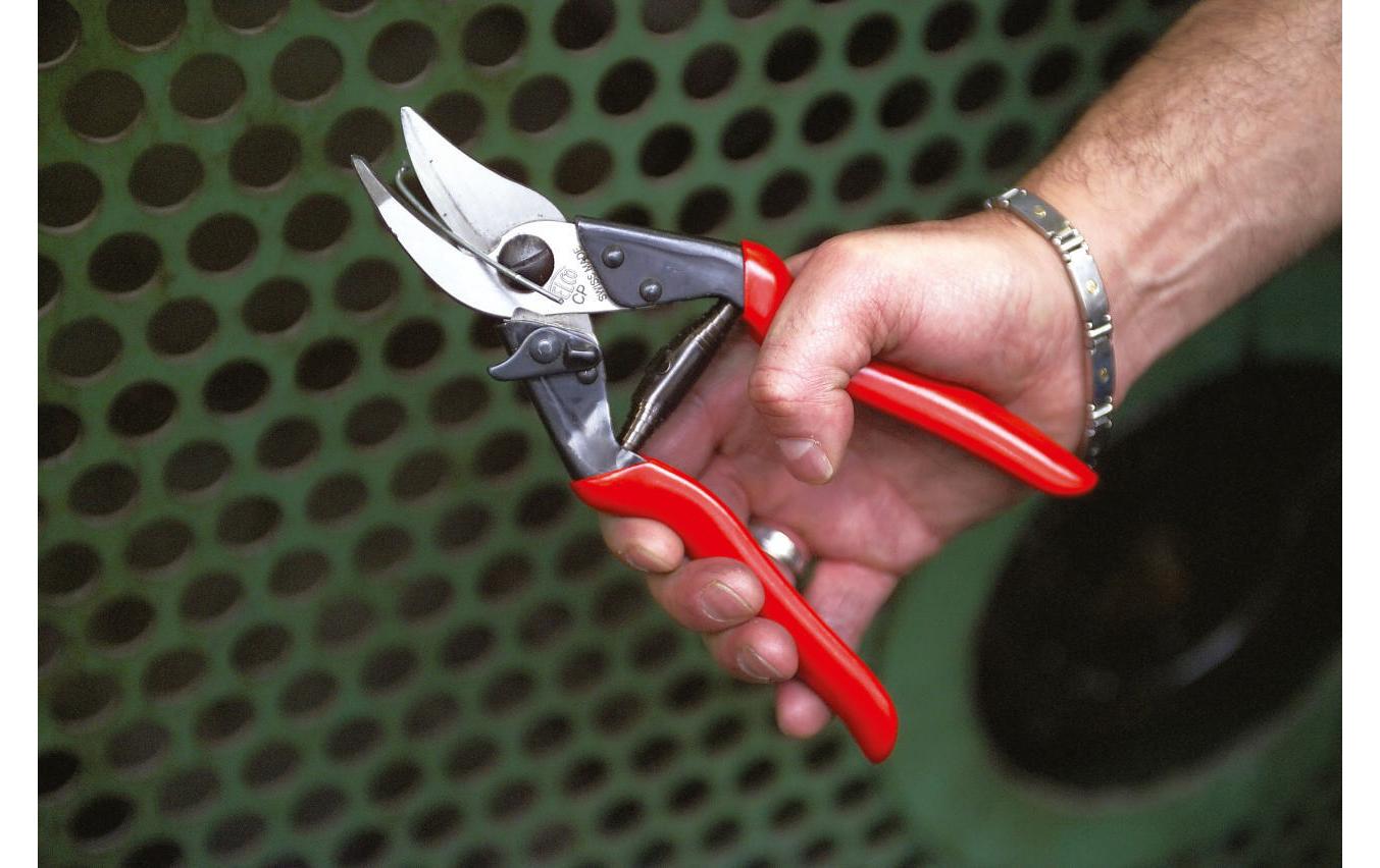 Felco CP – Gartenschere Klingenlänge 205 mm, Edelstahlklinge, Stahlgriff, Rot, 1 Stk.