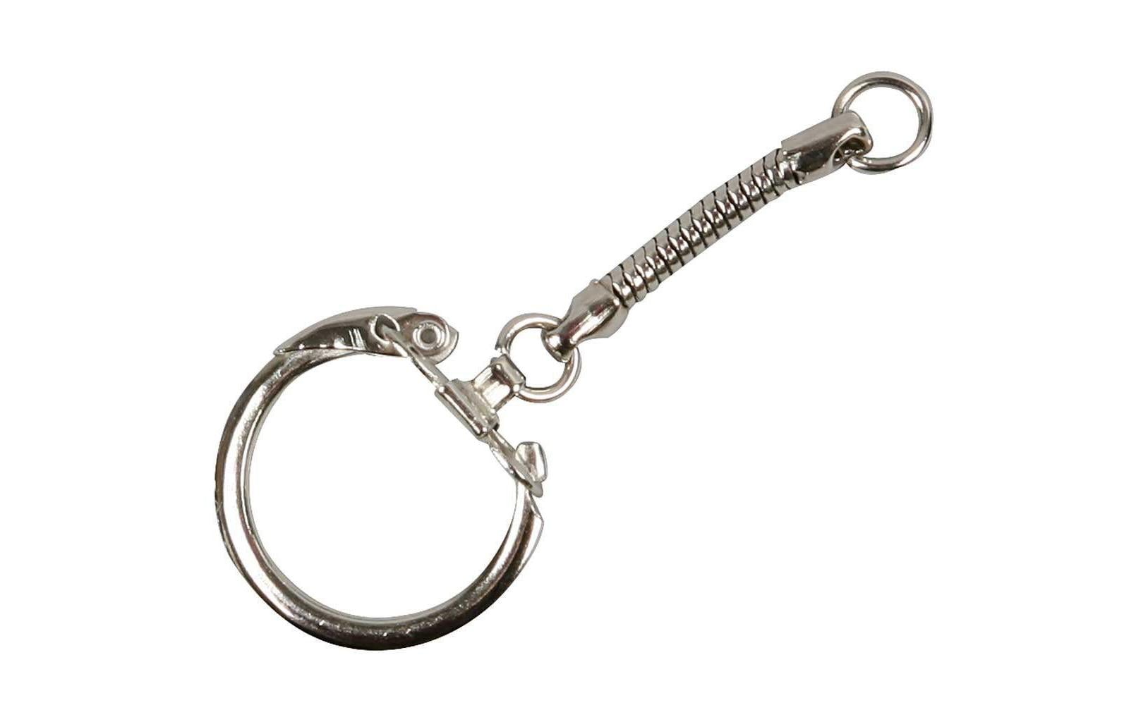Creativ Company Schlüsselring – Metall, Silber, Ø 23 mm, 5er-Pack