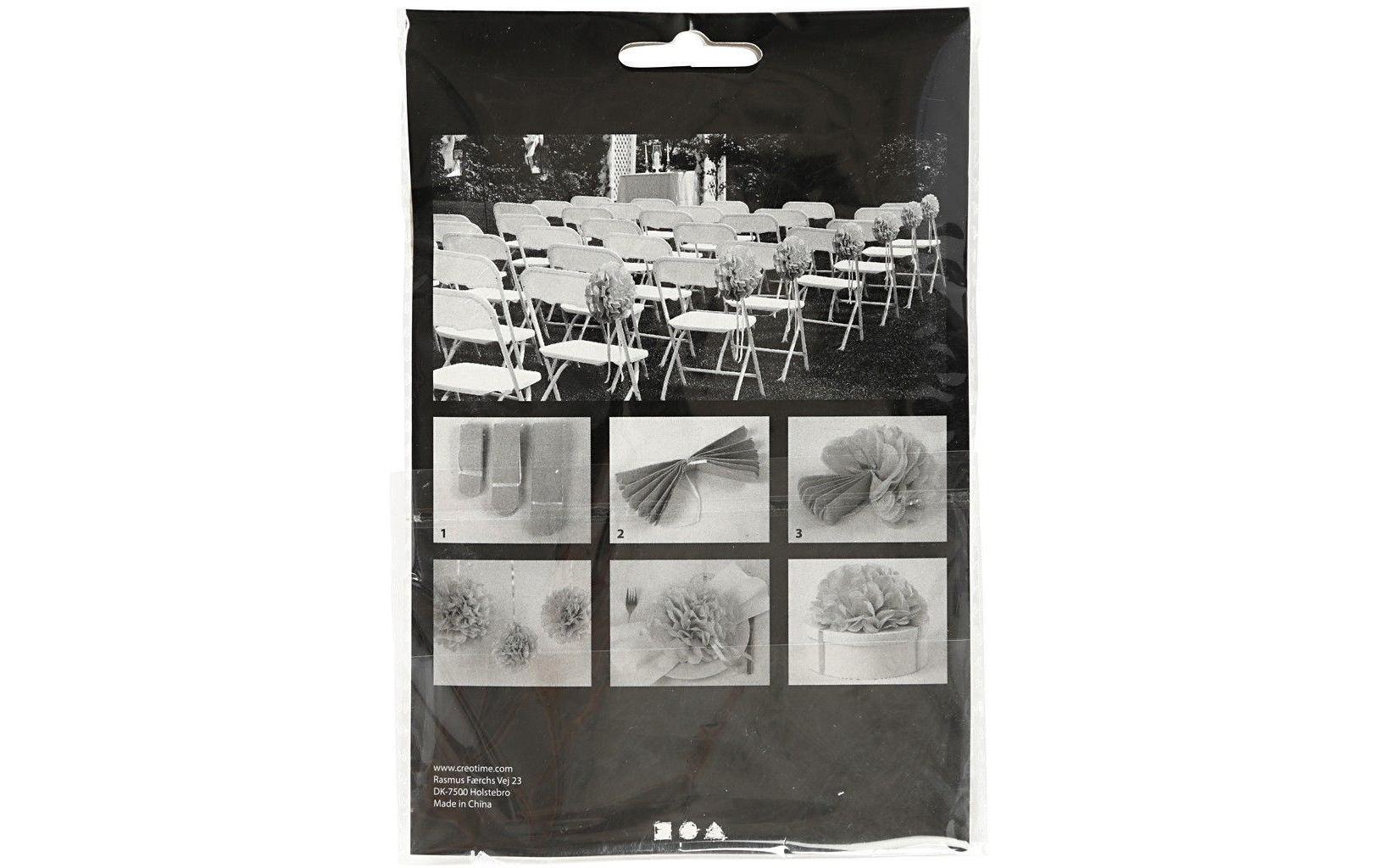 Creativ Company Papier-Pompons – blau – Ø 20/24/30 cm – Papier – 3 Stk