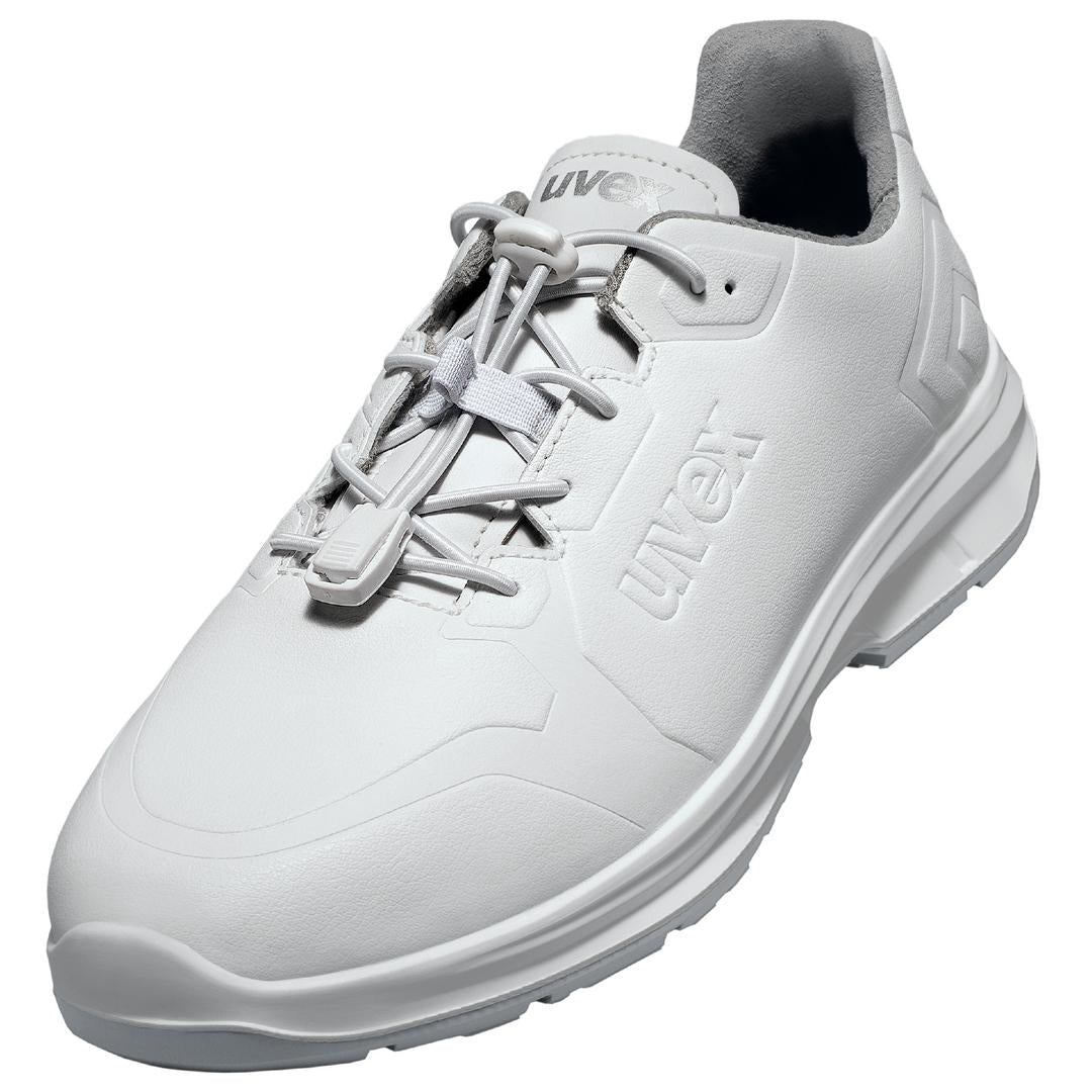 Uvex 1 Sport Sicherheitshalbschuh S1 ESD – weiss – Grösse 36, Weite 11, Speed-Schnürsenkel