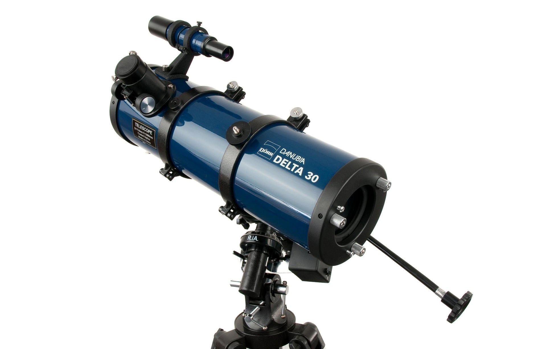 Dörr Delta 30 – Spiegelteleskop, 114 mm, 1000 mm Brennweite, 50×, 200× Vergrösserung, Blau