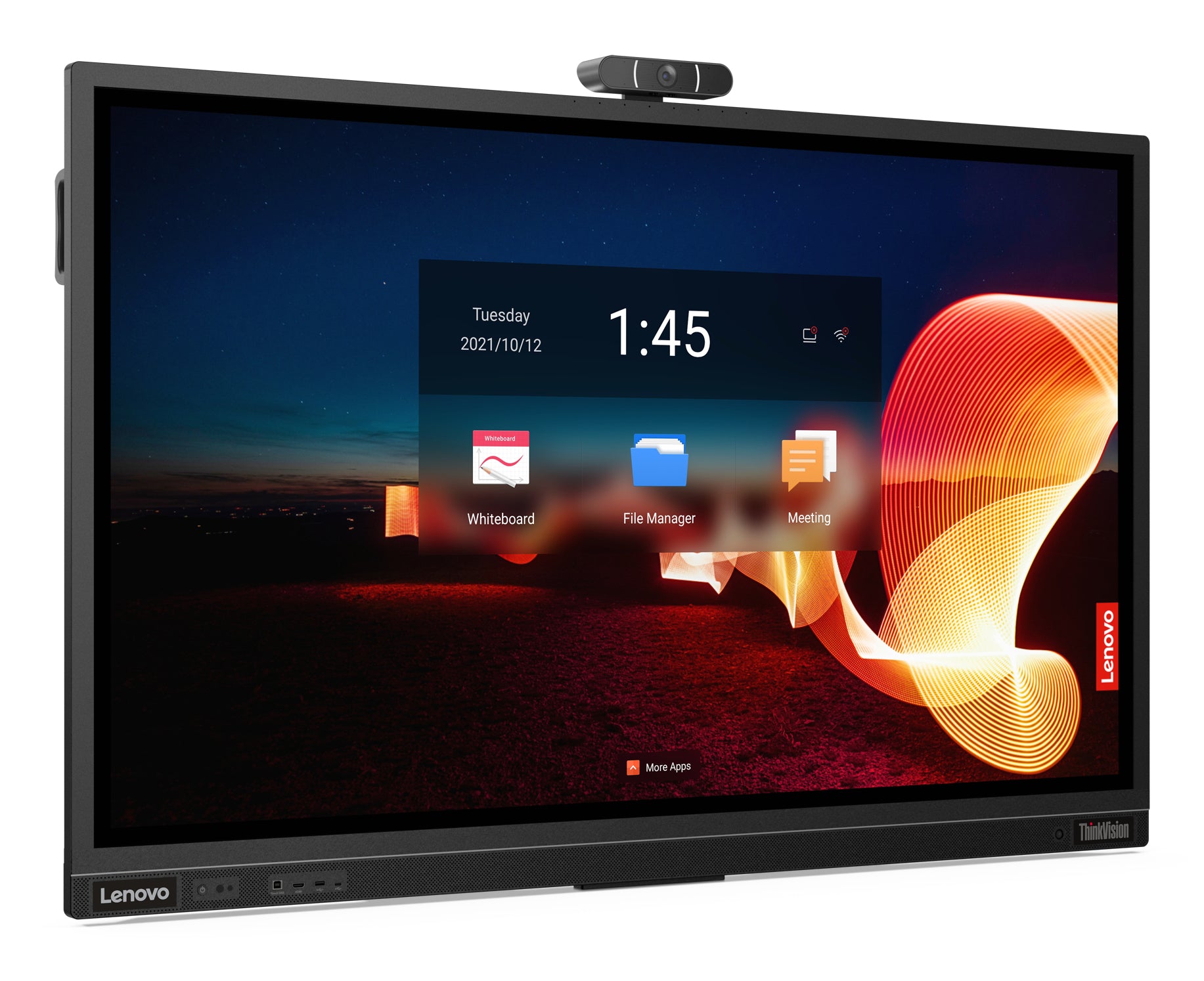 Lenovo ThinkVision T65 – 65" Touch, 3840 × 2160 (4K), IPS, Webcam, LAN