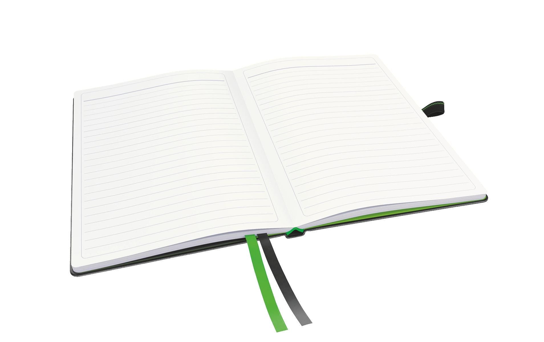 Leitz Notizbuch – A5 – liniert – 80 Seiten – 100 g/m² – Hardcover, schwarz, FSC