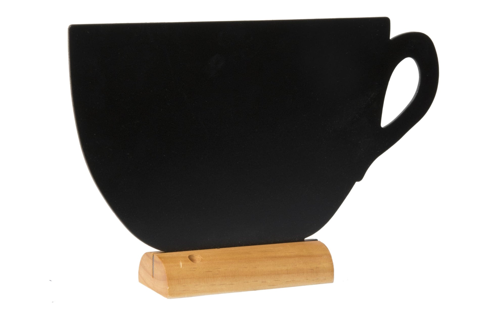 Securit Tischkreidetafel FBT-CUP – 330 × 220 mm, quer – Melamin, Holzsockel, schwarz – für Kreide
