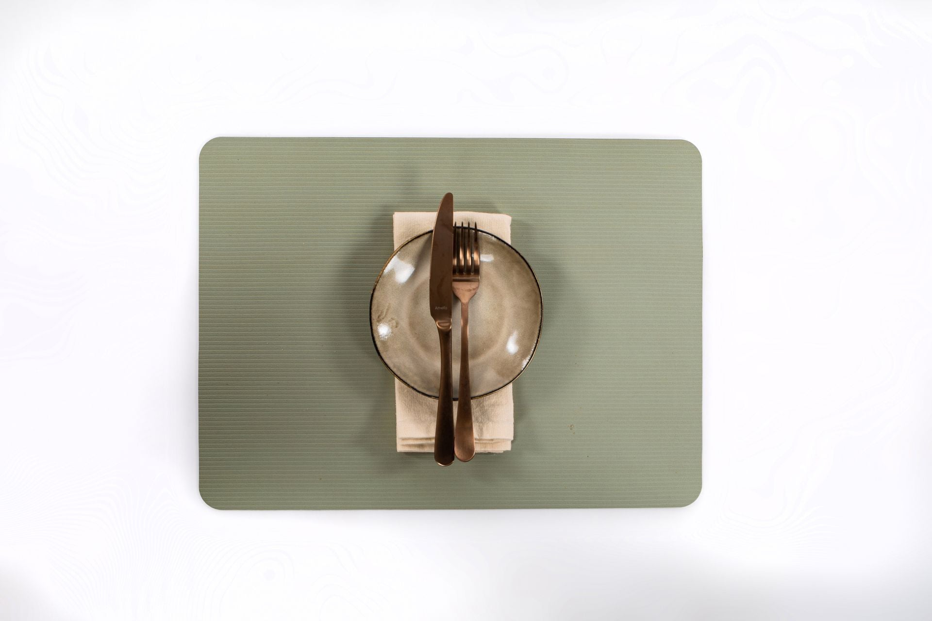 Tiseco Tischset – 45×33 cm, PVC, Hellgrün, Ribbo