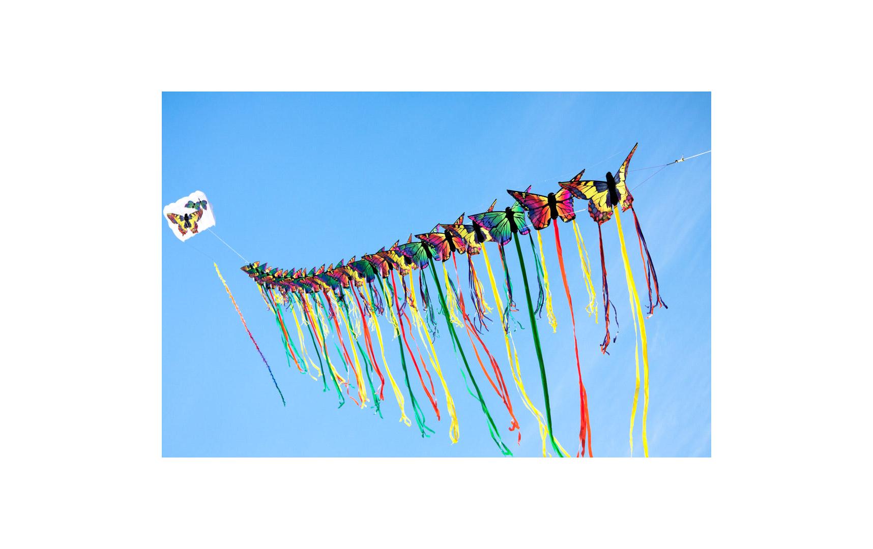 Invento Butterfly Ruby Einleinerdrachen – 60 m Schnur – 130 × 80 cm – ab 5 Jahren