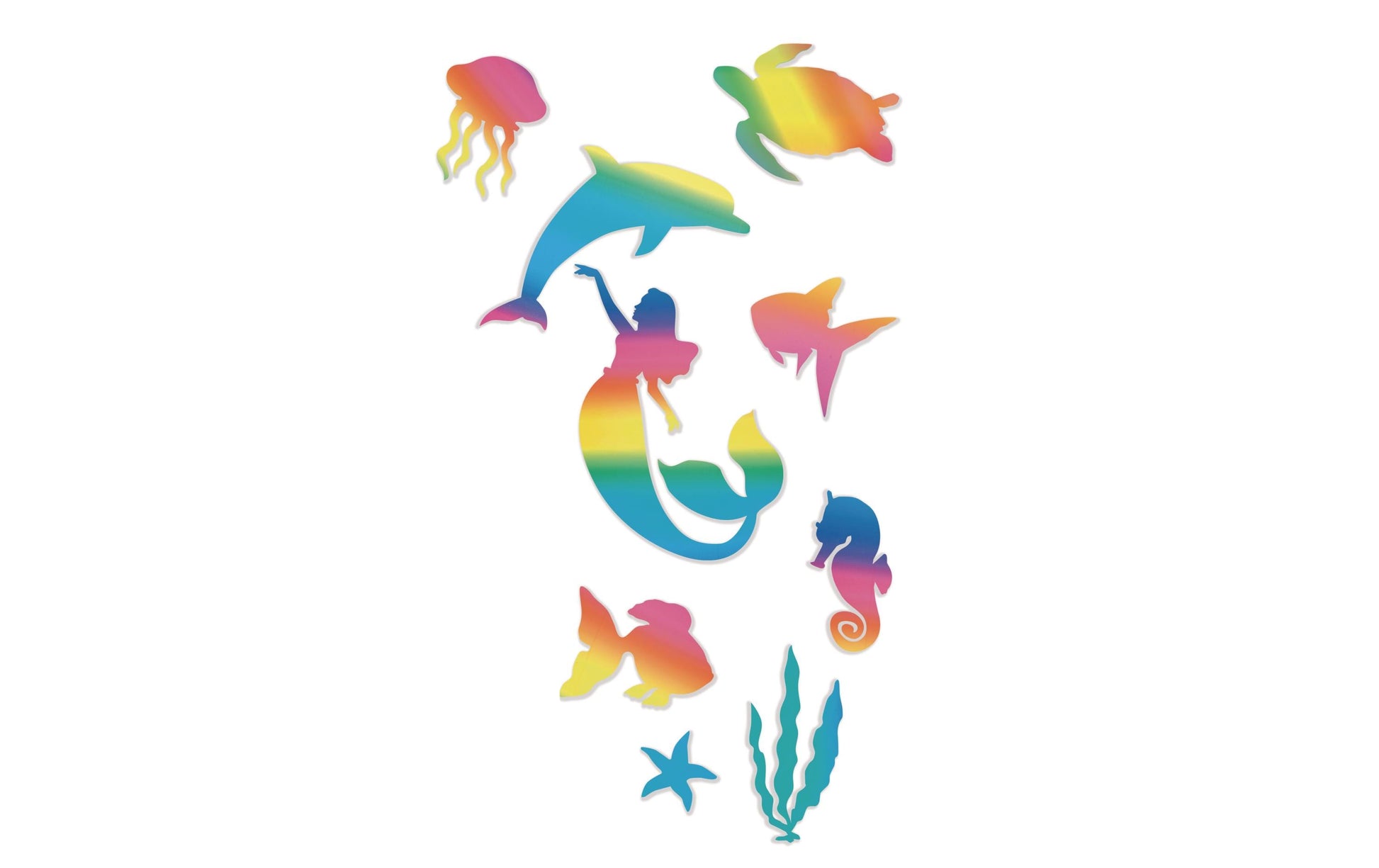 URSUS Fensterfolie – 23 × 33 cm, Regenbogen – 3 Blatt, selbstklebend
