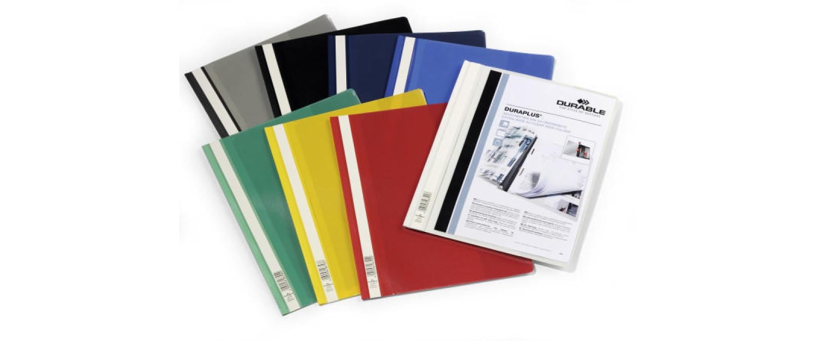 Durable Schnellhefter Duraplus – A4, PP, Blau, Beschriftungsfeld