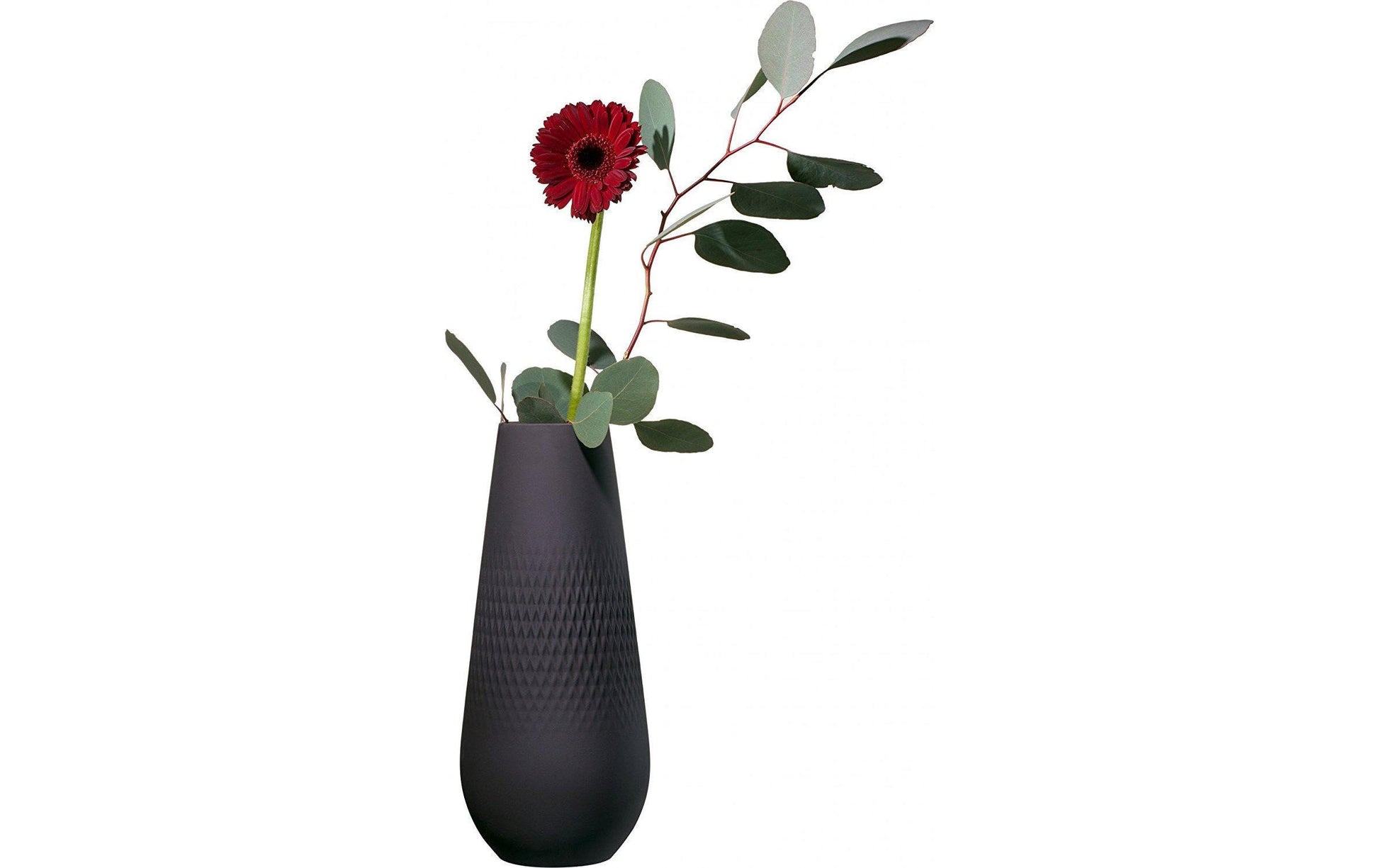 Villeroy & Boch Becherförmige Vase, Porzellan, schwarz, 11,5 × 26 cm – Collier – CE