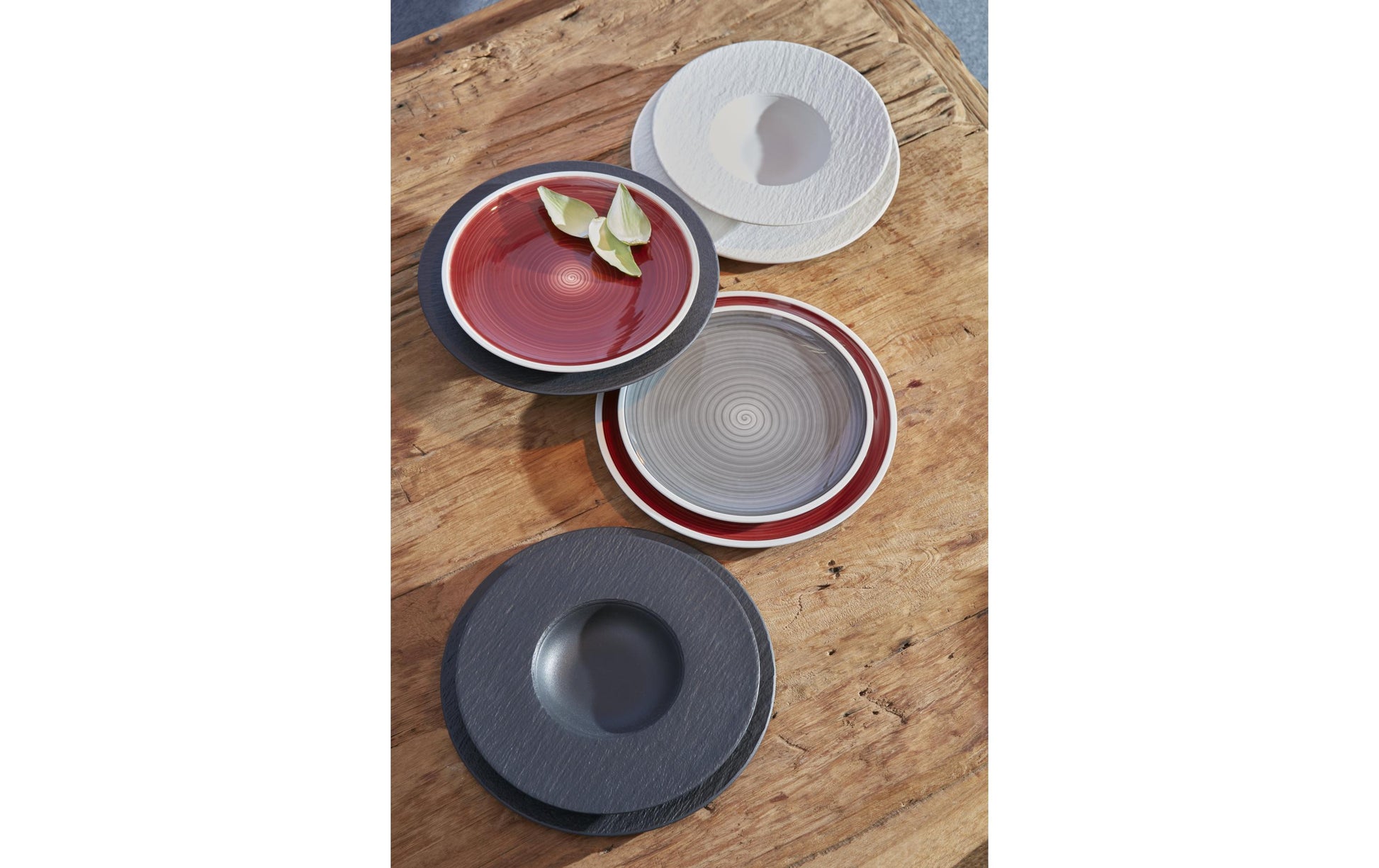 Villeroy & Boch Pastateller – Porzellan, Schwarz, Ø 29,0 cm, mikrowellengeeignet, spülmaschinenfest, 6 Stück