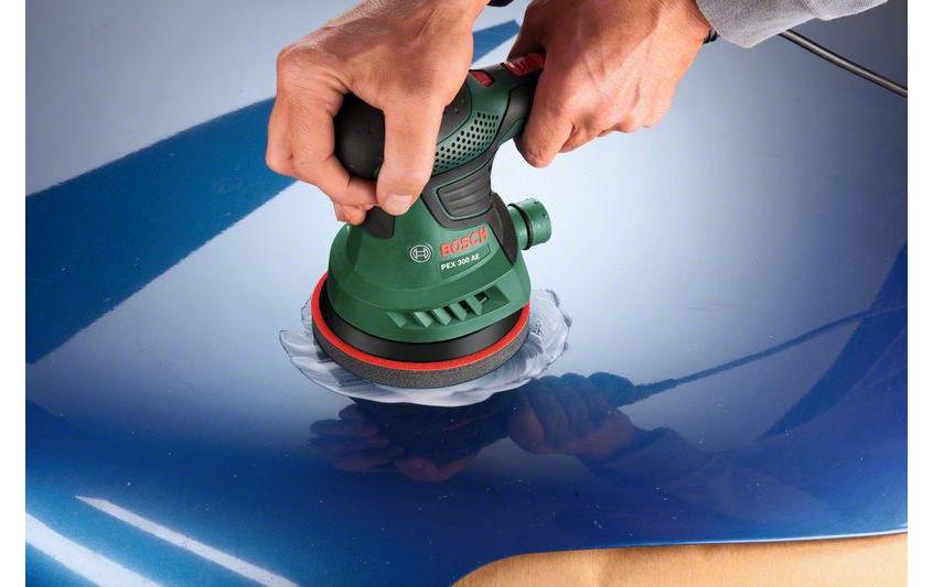 Bosch Exzenterschleifer PEX 300 AE – 270 W – Klettverschluss – Ø 125 mm – Mikrofilter
