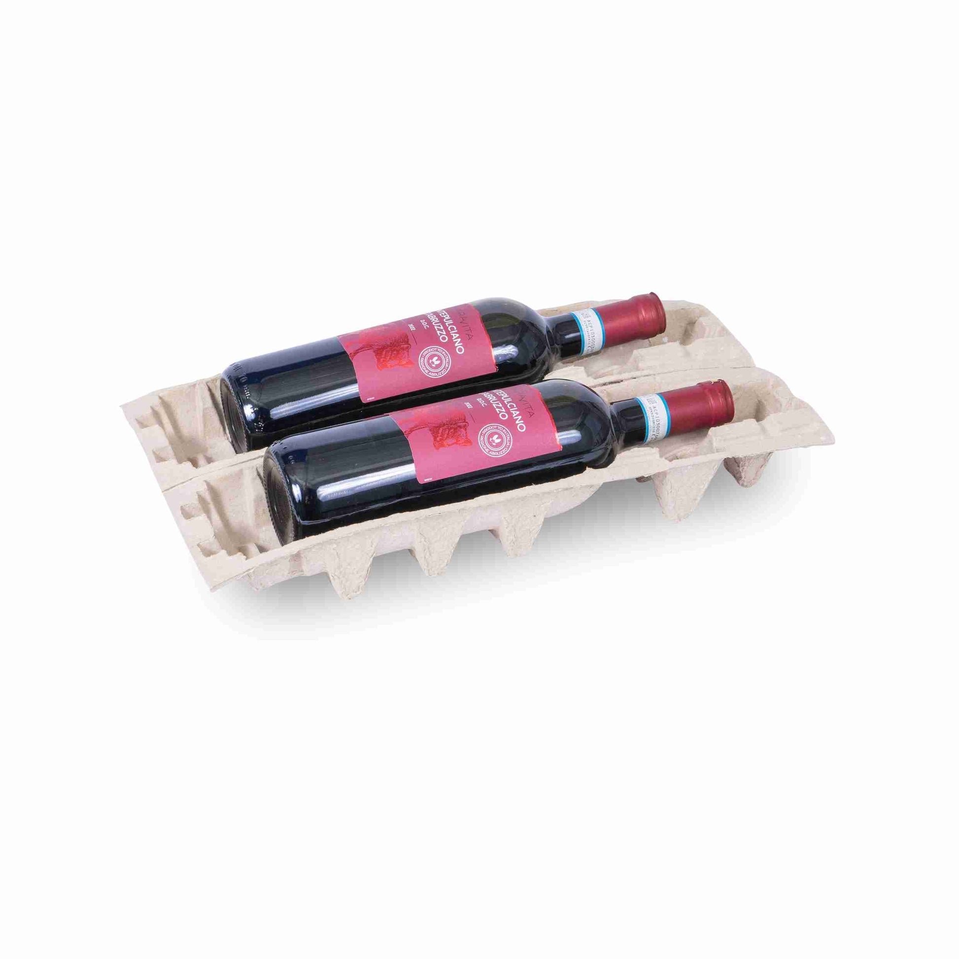 Model Faserguss-Einlage – 800 × 1'200 mm – für 1 l Flaschen (max. Höhe 360 mm, Ø 95 mm) – 1 Stk., ab 20 Stk.