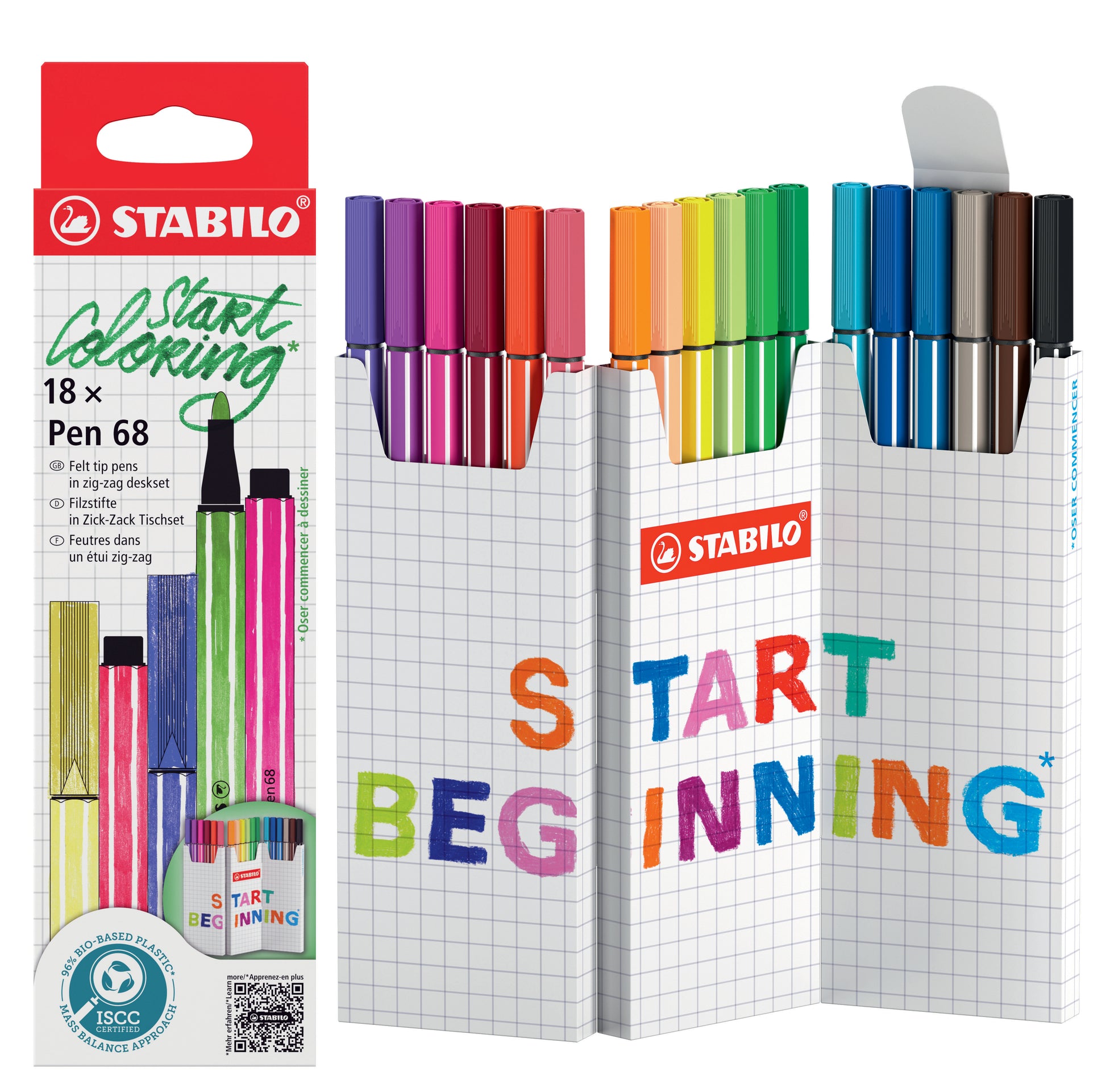 STABILO Filzstifte, Strichbreite 1 mm, 18 Farben