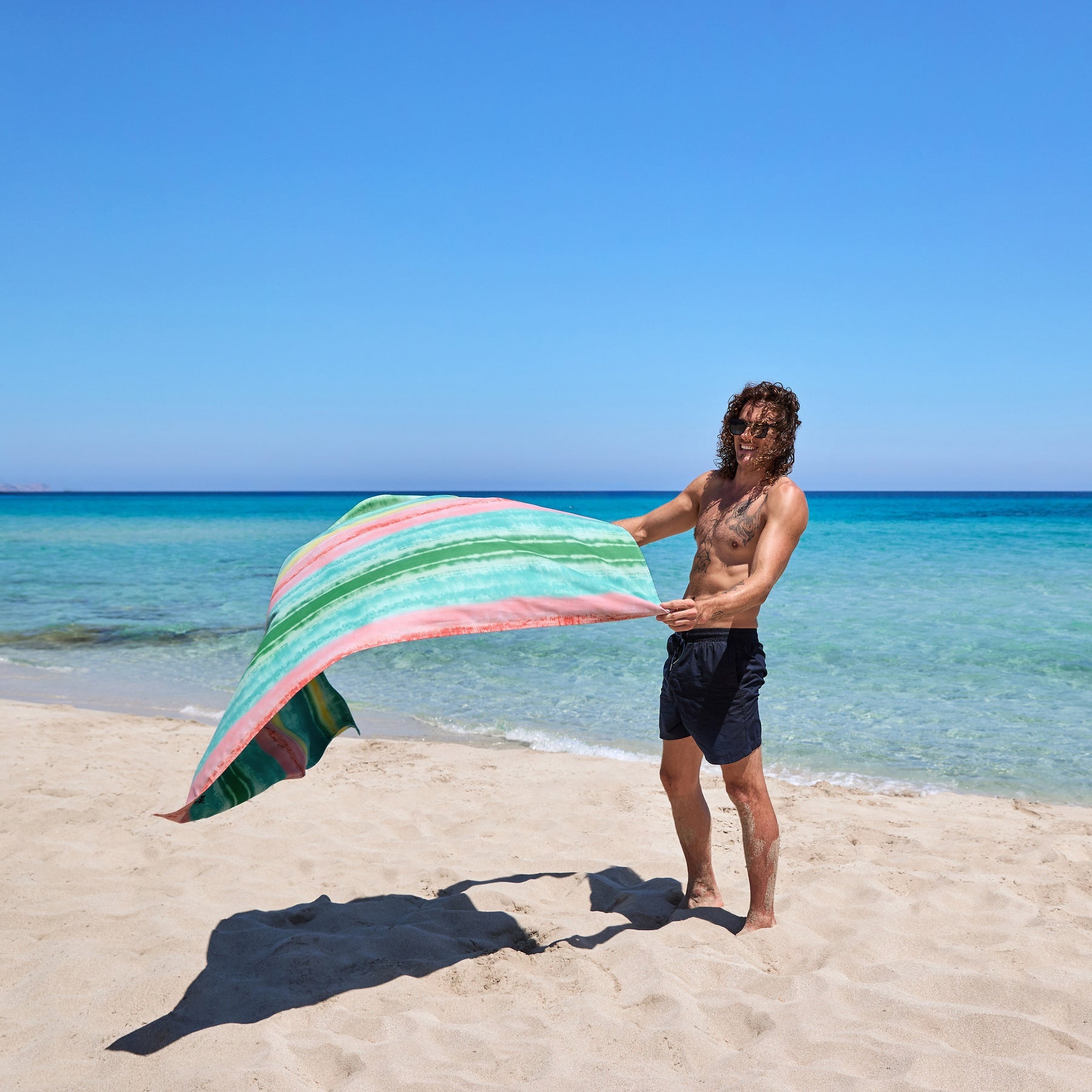 Dock & Bay Strandtuch – 90 × 200 cm, Mehrfarbig, Polyamid/Polyester