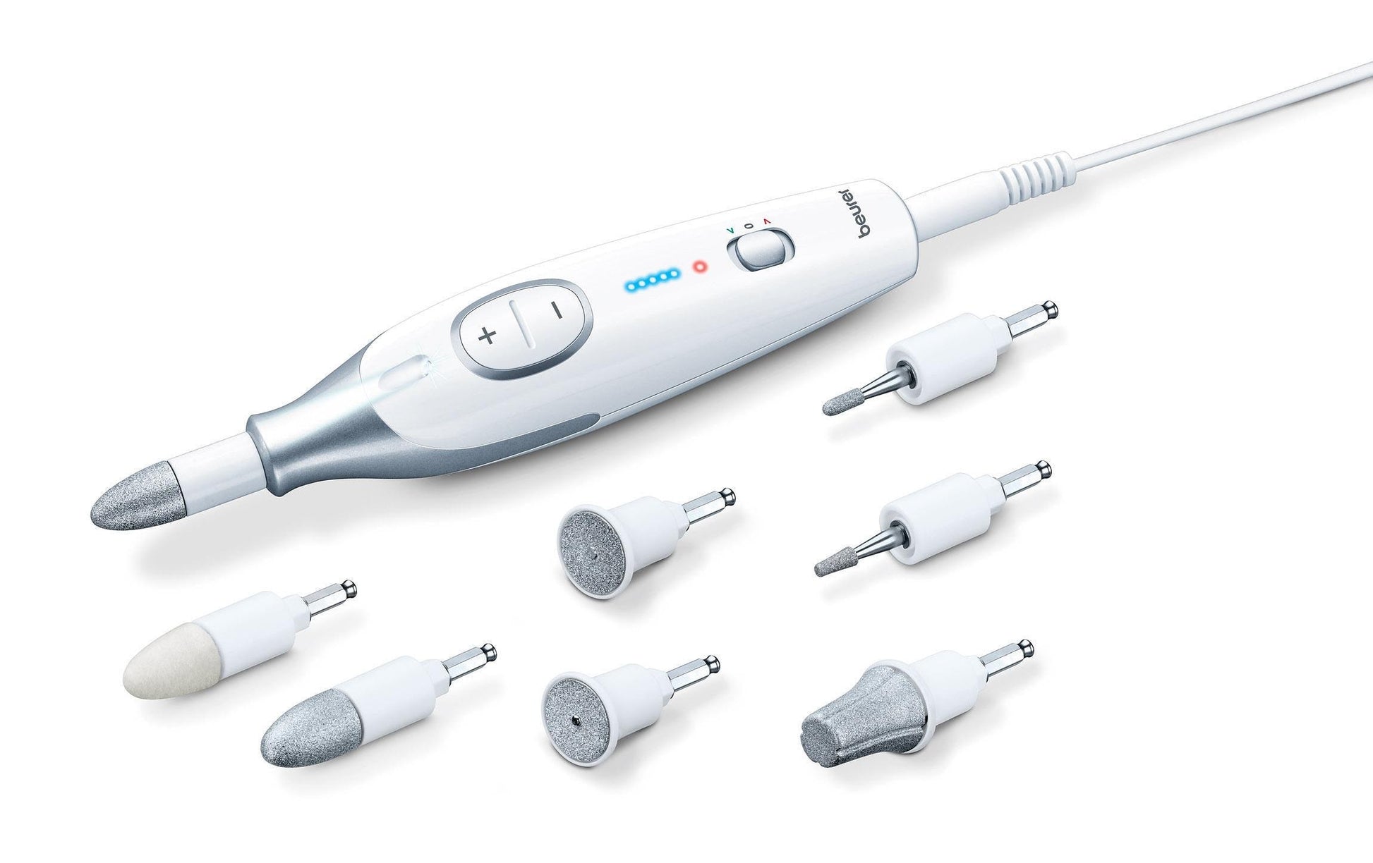 Beurer Maniküre- & Pediküre-Set MP42 – mit LED-Licht – 15,2 cm – weiss