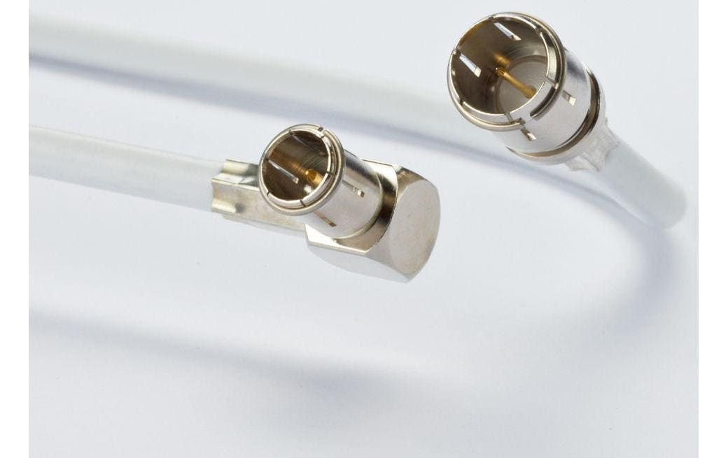 Axing Koax-Antennenkabel (IEC) – 3 m – Weiss – für Cablecom-Modem