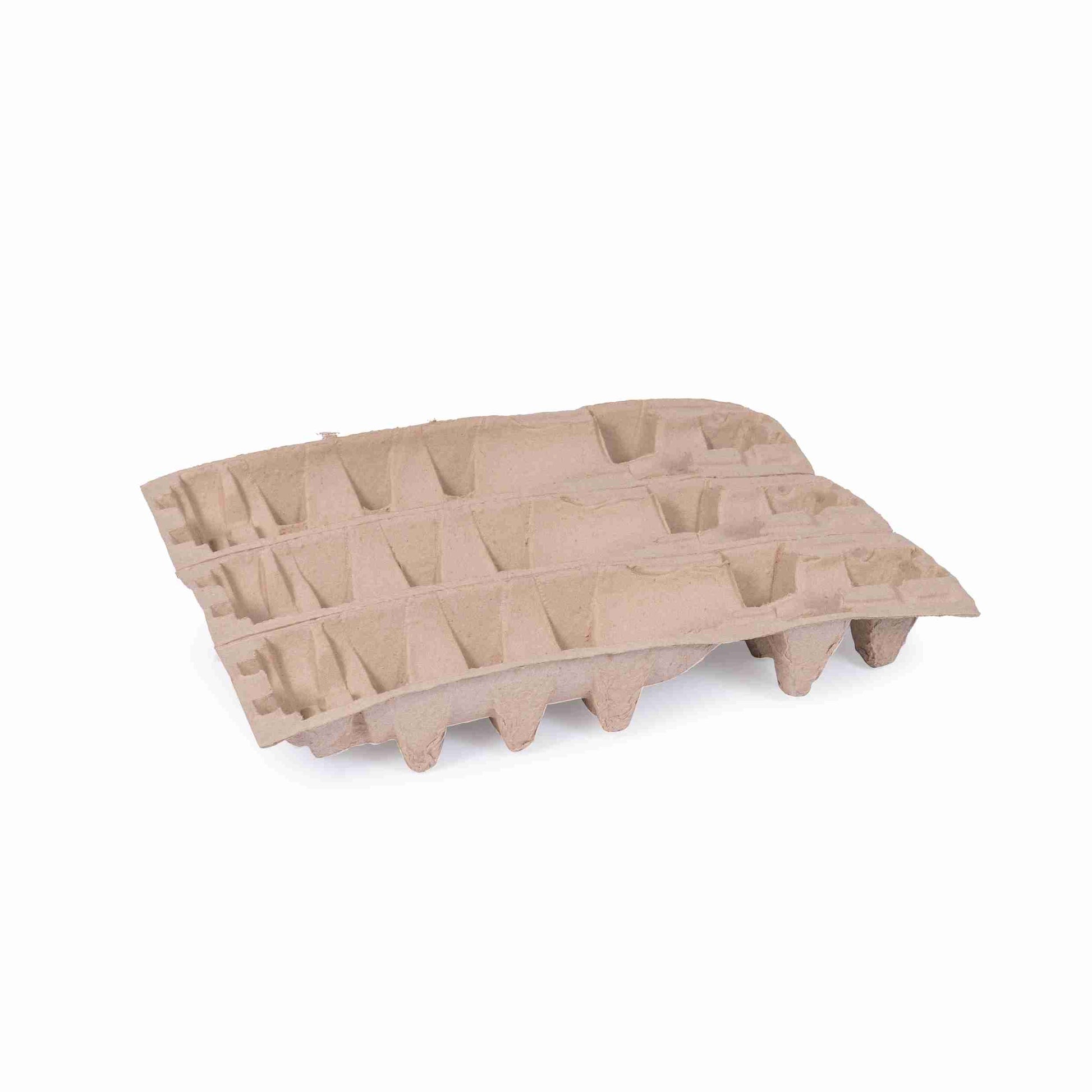 Model Einlagekarton – 800 × 1'200 mm – Faserguss – grau – für Flaschenhöhe bis 360 mm, Ø 95 mm – 1 Stk., ab 20 Stk.