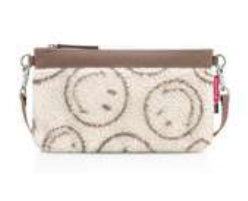 Reisenthel Mini Reissverschlusstasche – 26×15×10 cm, 1 l – Beige – Smiley Teddy Chocolate