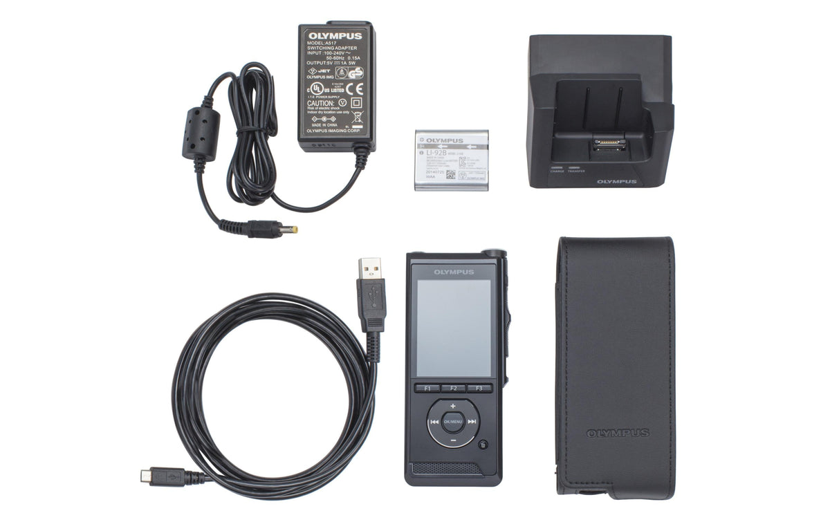 Olympus DS-9500 – Digitales Diktiergerät, 2 GB, USB (Micro-USB B), Mikrofon, Kopfhörer – Schwarz
