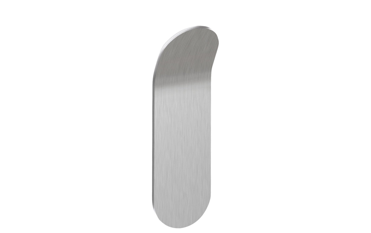 TESA Powerstrips Small Klebehaken – gebürsteter Edelstahl, 1 kg, Klebestreifen, 2er-Set