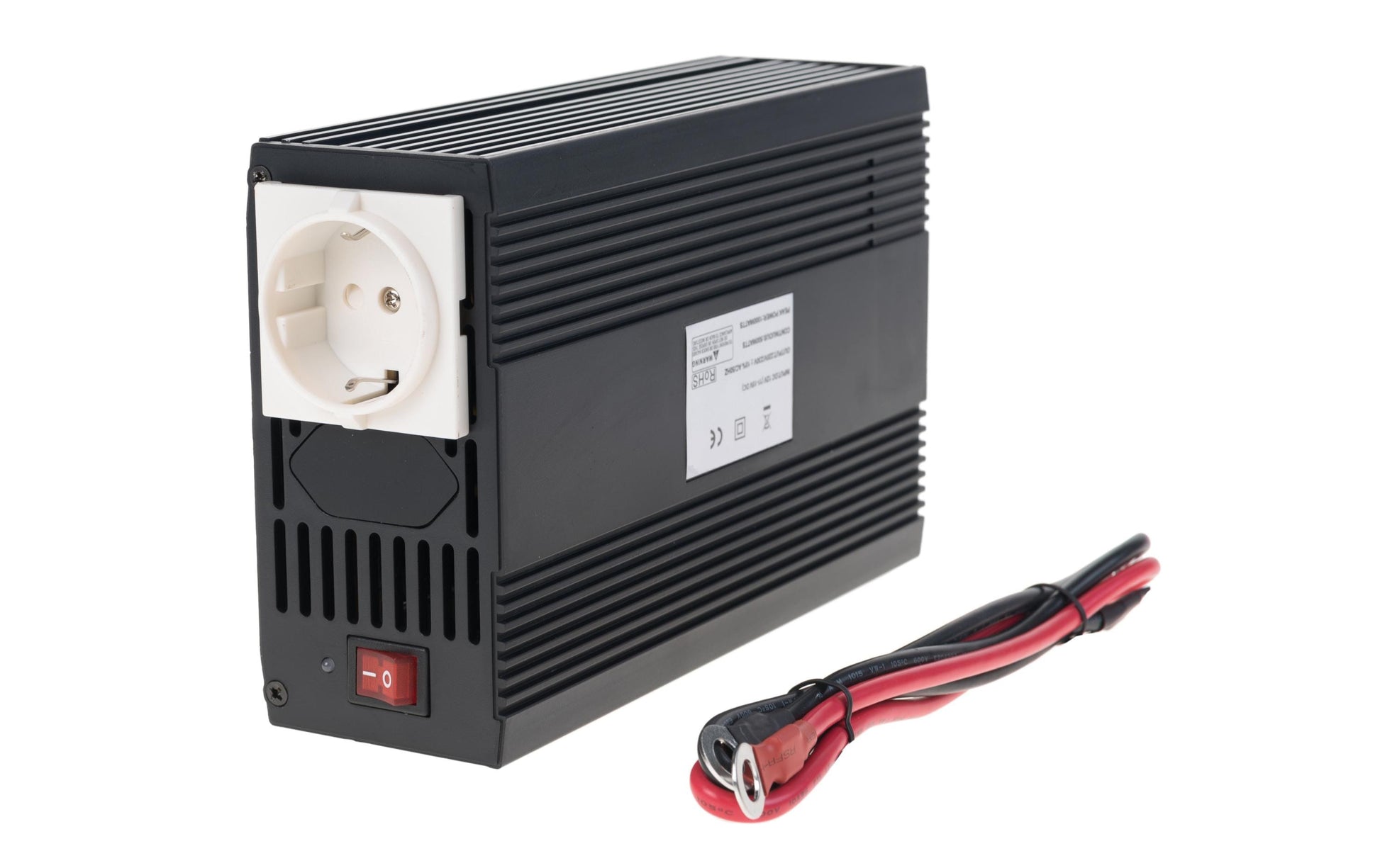 Mobile Power DC-AC-Wandler – 12 V auf 230 V, 500 W, modifizierte Sinuswelle, 1×Schuko, Klemmen, 2×30 A Sicherung