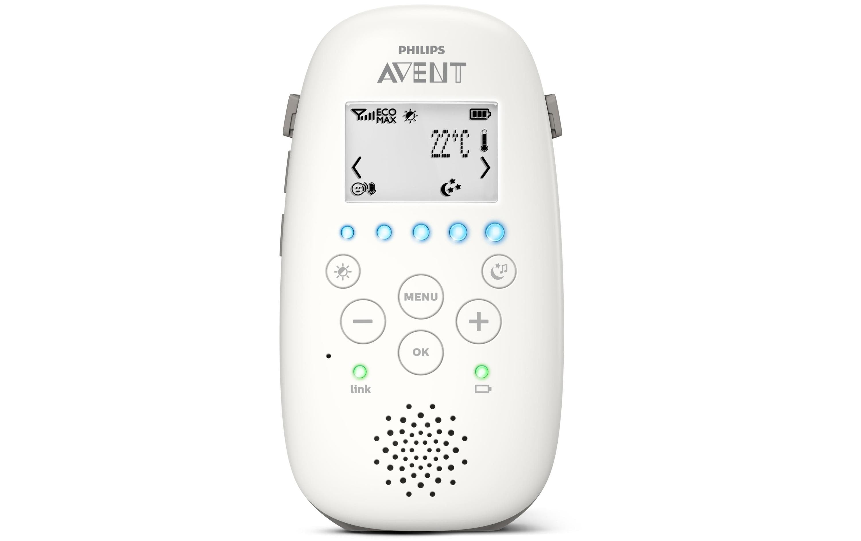 Philips AVENT Smart-Eco SCD733/26 Babyphone – DECT – 2-Wege-Audio – 330 m Reichweite – LCD – Akku 18 h