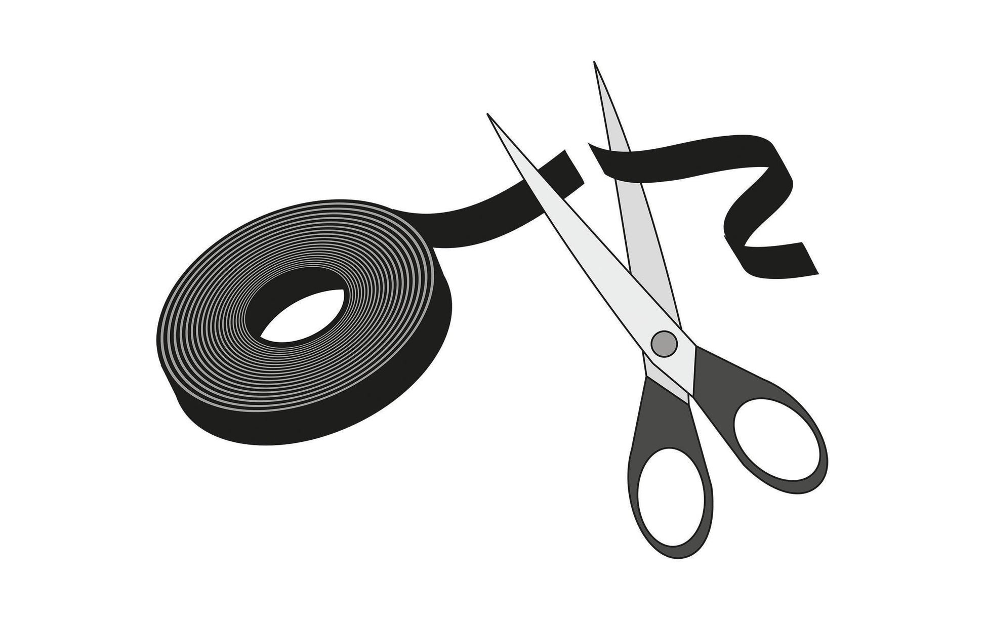 Label-the-cable Klettband-Rolle – 16 mm × 3 m – Schwarz – Velour, haftend