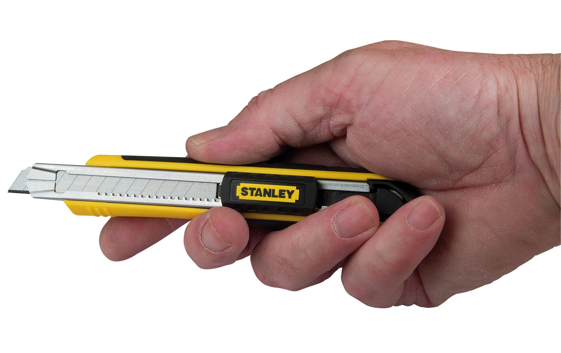 Stanley FatMax – Abbrechmesser 9 mm, einziehbar, Magazin für bis zu 6 Klingen, gelb
