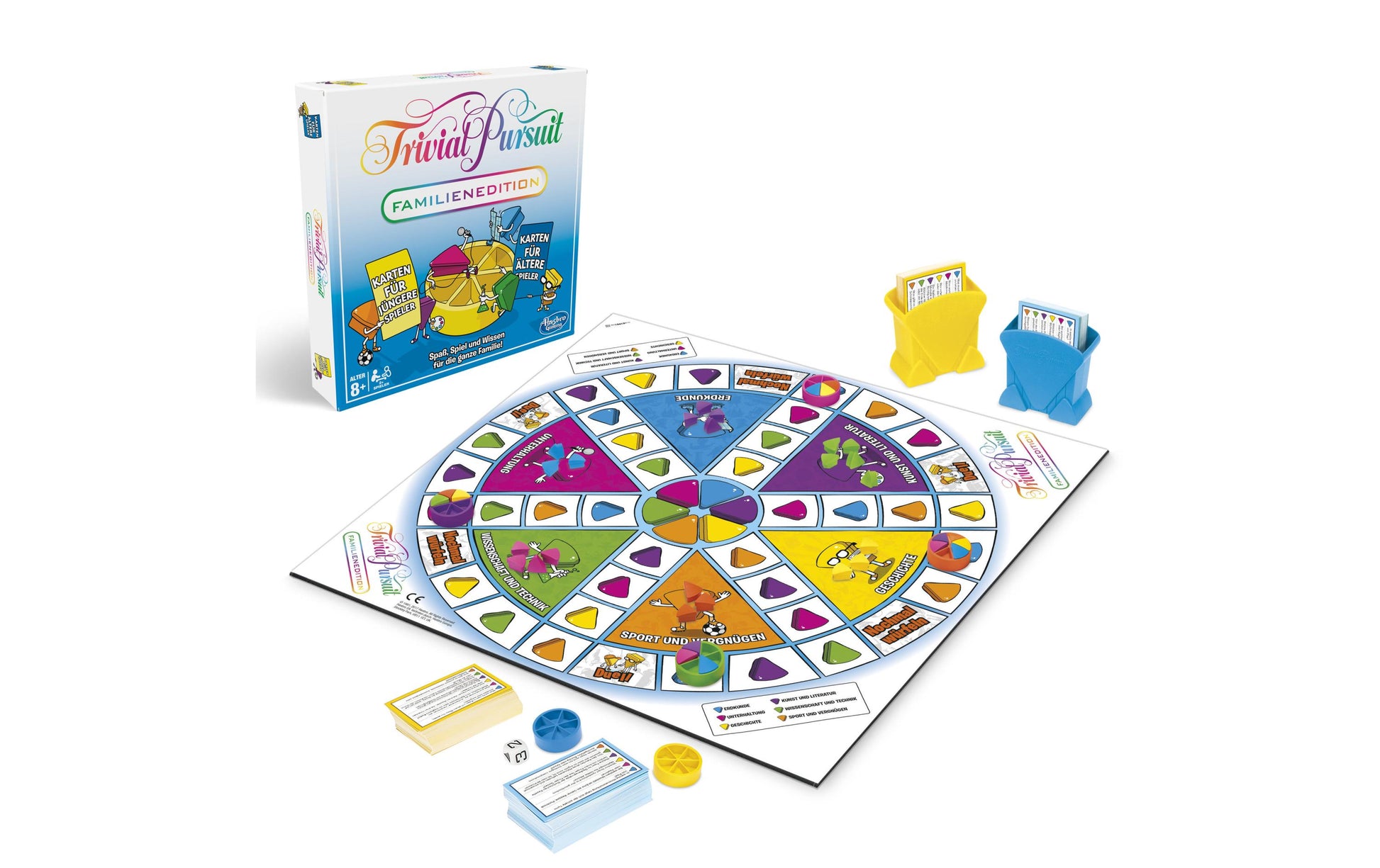Hasbro Trivial Pursuit Familienausgabe – Quiz- & Wissensspiel, 2–6 Spieler, ab 8 Jahren, 45 Min., DE