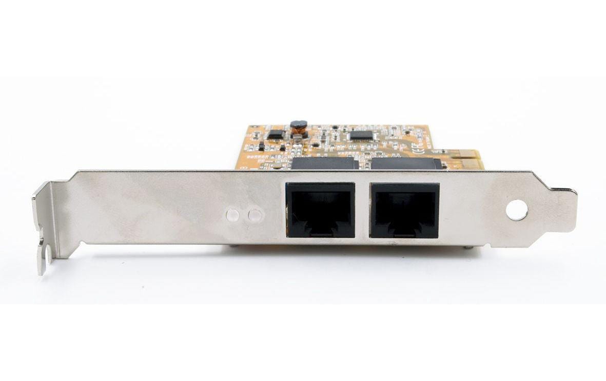 EXSYS EX-6072-4K PCIe Gigabit Ethernet Karte – 2× RJ-45, 10/100/1000 Mbit/s, 4 kV optische Isolation