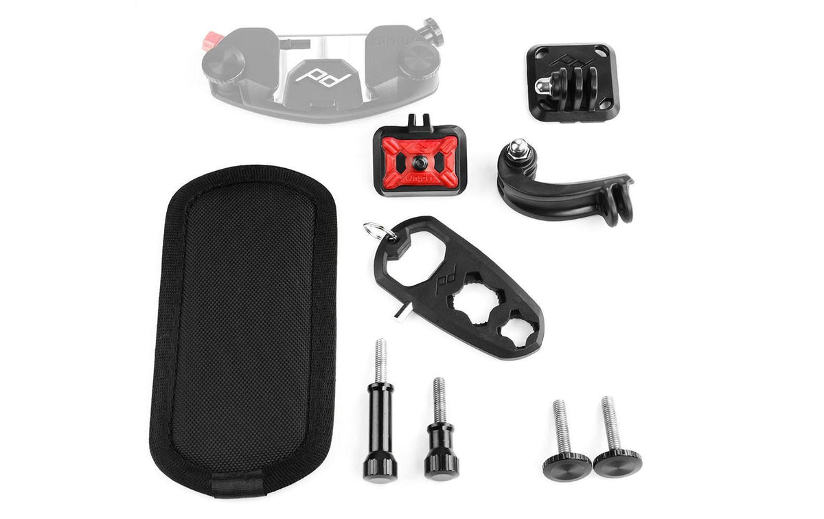 Peak Design POV Actioncam-Adapter – für Capture, GoPro, Sony Action Cam und andere – Schwarz – 5er-Pack